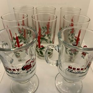 8 christmas glasses